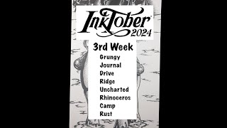 Inktober Week 3 Grungy Journal Drive Ridge Uncharted Rhinoceros Camp Rust inktober inktober2024 [upl. by Eerased490]