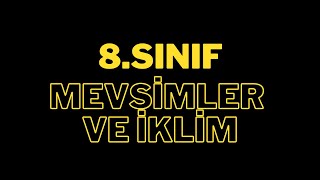 8SINIF MEVSİMLERİN OLUŞUMU  LGS 1 SORU CEPTE  2025 lgs [upl. by Otrebide296]