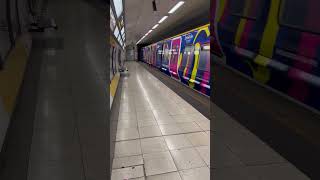 Merseyrail Class 777 Train arriving in a underground Station in EuroVision Song Contest Livery [upl. by Tioneb235]