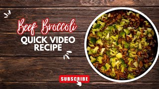 QUICK VIDEO RECIPE BEEF BROCCOLI beefbroccoli beef cookingathome brocolli quickrecipe [upl. by Elawalo]