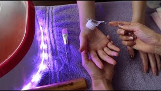 ASMR  Hand Tracing Hand Brushing Paraffin Wax Treatment amp Massage [upl. by Haropizt]