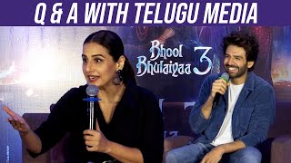 Vidya Balan and Kartik Aaryan Q amp A With Telugu Media  Bhool Bhulaiyaa 3 Press Meet [upl. by Bakeman356]