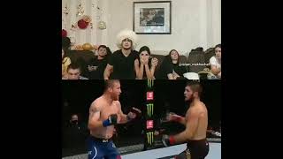 Reaction of Dagestan family for Khabib vs Justin Gaethje fight [upl. by Svirad526]