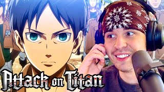 “Ill Kill Them ALL” 🗡️  Attack On Titan 1x2 FIRST TIME REACTION [upl. by Lerat859]