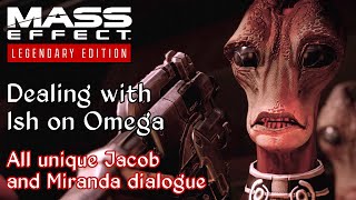 Mass Effect 2  Omega Packages for Ish  Unique Jacob and Miranda dialogue [upl. by Aierb]