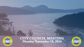 City of Anacortes  City Council Meeting 111824 [upl. by Nosirrah]