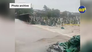 Pour éviter les inondations près du cimetière StJean [upl. by Airamanna69]