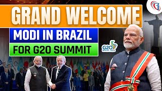 PM Modi arrives at G20 Summit 2024  Modi To Attend 19th G20 Summit In Brazil Italian [upl. by Ociral]