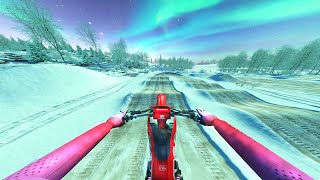 1 hour of relaxing winter gameplay in mx bikes [upl. by Bergmann]