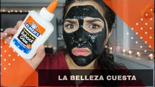 Mascarilla de CARBON con PEGAMENTO 😝😩 [upl. by Aborn]