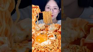 꼬들칼칼한 만두라면🍜🥟🔥Korean Dumpling Ramen Mukbang asmr [upl. by Anemij936]