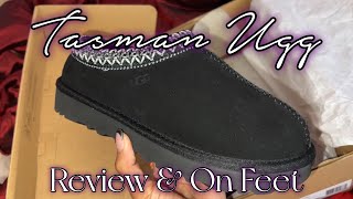 Black Tasman Ugg Review  On Feet [upl. by Aicelaf]