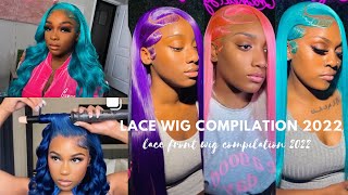 LACE FRONT WIG INSTALLATION COMPILATION 2022 💙💖🟪 [upl. by Manuela47]