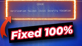 Verification failed  Error Code 0x1A security violation fixed 💯👍 [upl. by Sudhir]