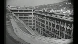 Amazing classic film of the Fiat Lingotto factory with the rooftop test track [upl. by Tillion]