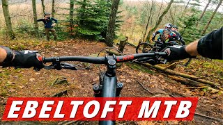 Ebeltoft Mountainbike spor i Sdr Plantage  FEDT sort amp rødt MTB spor [upl. by Hurlow]