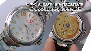 SWISS ARMY AUTOMATIC TWOTONE  SERVICING SWISS ARMY ETA 2824 AUTOMATIC [upl. by Lilac730]