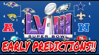 2024 NFL PLAYOFF PREDICTIONS FULL PLAYOFF BRACKETS SUPER BOWL 58 WINNER FINAL EDITION [upl. by Marten]