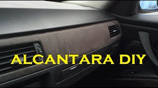 How To Wrap Alcantara On Your Dash Trim BMW E90 LCI 328i DIY [upl. by Saidee]