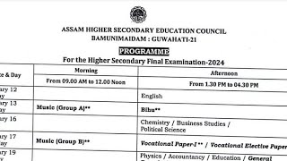 AHSEC HS Final Year Examination 2024 RoutineHS Final 2024 RoutineClass 12XIIHS 2nd year Final [upl. by Lorens]