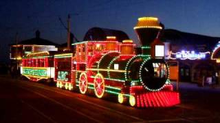 Blackpool Trams 734 amp 735 pass North Pier 1292009 [upl. by Ennairak726]