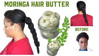 Moringa Hair Butter For Extreme Hair Growth No More Dry Hair DIY Hair Butter [upl. by Alliuqaj408]