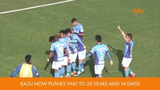 Kazuyoshi Miura scores for the record  Watch The Goal [upl. by Nel]