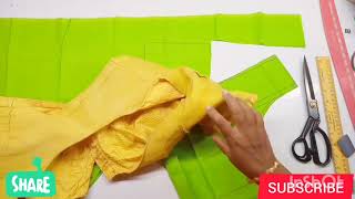 Blouse Cutting and Stitching very easy method tailoring tips blouse cutting tricks cutting tips [upl. by Yllim407]