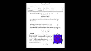 Worksheet Unit 1 Complex Numbers NBF Math Class 11 Self Assessment chp 1 Class 11 Math NBF test [upl. by Ettenim851]