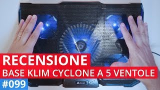 Recensione KLIM Cyclone Base di Raffreddamento per notebook a 5 Ventole [upl. by Terag]