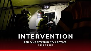 Intervention  Feu dhabitation collective à Aubagne [upl. by Rape327]