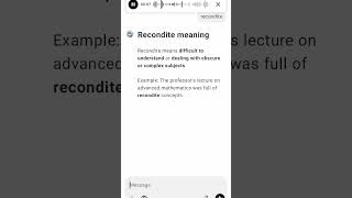 Recondite meaning [upl. by Kralc]