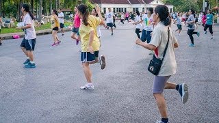 Fitness Dance Aerobics at Lumpini Park Bangkok Thailand [upl. by Cichocki688]