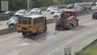 Bus carrying cheerleading team gets into wreck on Southwest Freeway three students transported [upl. by Acirre]