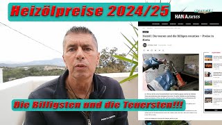 Aktuelle Heizölpreise für Kreta 2024  Die Billigsten und die Teuersten KretaCrete 2024 [upl. by Halfdan]