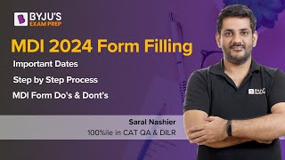 MDI 202426 Form Filling  MDI 2024 Registration Process  MDI Step by step Guide  BYJUS MBA [upl. by Aivil]