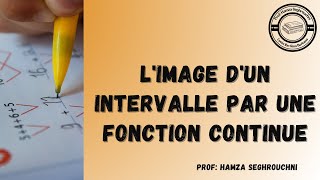 limage dun intervalle par une fonction continue [upl. by Seema]