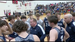 HIGHLIGHTS Xavier Hawks boys basketball hands Fox Valley Lutheran their first loss [upl. by Nerb518]