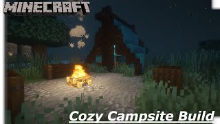 Minecraft Cozy Campsite Build [upl. by Anirbus]