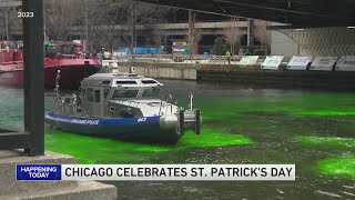 St Patricks Day 2024 Chicago River dying parade and more [upl. by Bez]