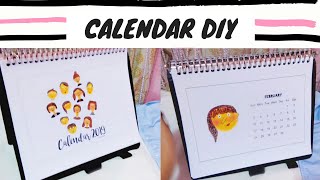 Easy Desk Printable Calendar DIY How to Make Calendar at Home [upl. by Annoynek]