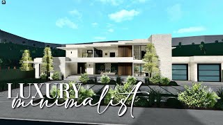 Bloxburg Luxury Minimalist Modern Home  No Large Plot  No Transform Plus  House Build [upl. by Analed]