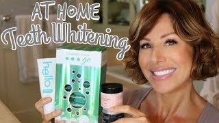 THE BEST TEETH WHITENING AT HOME  Charcoal Opalescence amp Hydrogen peroxide  Dominique Sachse [upl. by Metzger]