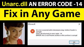 How To Fix Unarcdll Error While Installing Games  New Method [upl. by Cynthea195]