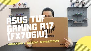 ASUS TUF Gaming A17 FX706IU Unboxing amp Initial Impressions [upl. by Einahpetse48]