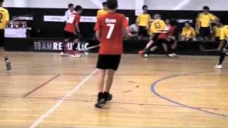 B Div Floorball Final 2nd Period 11 Mar 11  Catholic High v Victoria School [upl. by Nioe]