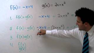 Operations with Functions  How to Add Subtract Multiply or Divide Functions [upl. by Saval]