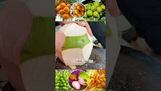 Satisfying coconut cutting skills shorts viralreels fruit coconut asmr health drink videos [upl. by Etteniotna]