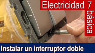 Electricidad básica 7 instalar un interruptor doble Bricocrack [upl. by Notsnorb]