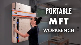 Portable MFT Workbench with a DIY Fence amp Rail Hinge [upl. by Eugenie451]